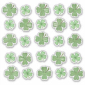 Ensemble de 25 stickers de vinyle Shamrock Extraor (Devant)