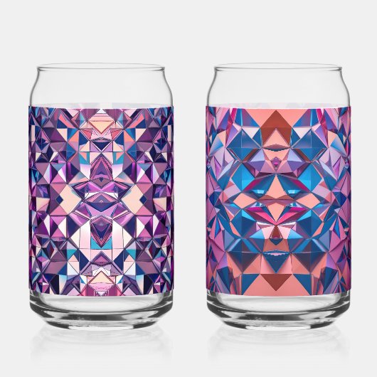 Ensemble de 2 canettes style verres à boire. (Recto)