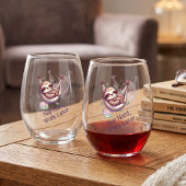 Ensemble de 2 verres à vin drôles de paresseux "Do