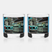 Ensemble de 2 verres CLRV Neon à roches imprimées (Verso)