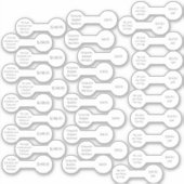 Ensemble de 30 autocollants barbell étiquette de b (Devant)