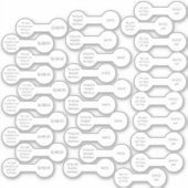 Ensemble de 30 autocollants de barre de piercing é (Devant)