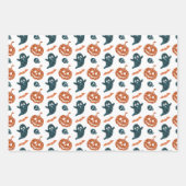Ensemble De 3 Citrouilles Et Fantômes Papier Envel (Devant 3)