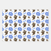 Ensemble De 3 Citrouilles Et Fantômes Papier Envel (Devant)