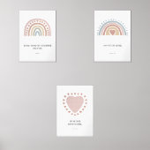 Ensemble de 3 enfants boho bible verse arc-en-ciel (Recto)