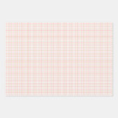 Ensemble de 3 feuilles de papier cadeau Corail et (Devant 3)