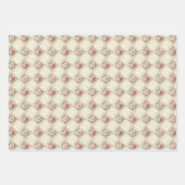 Ensemble de 3 feuilles de papier cadeau floral let (Devant 2)
