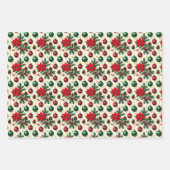 Ensemble de 3 feuilles de papier cadeau rétro de s (Devant 2)