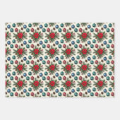 Ensemble de 3 feuilles de papier cadeau rétro de s (Devant)