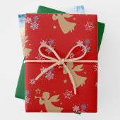 Ensemble de 3 feuilles de papier d'emballage plat  (En situation)
