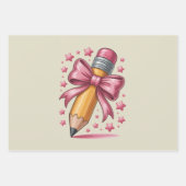 Ensemble de 3 feuilles plates de papier cadeau (Devant)