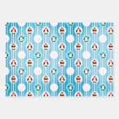 Ensemble de 3 feuilles plates de papier cadeau (Devant 3)
