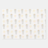 Ensemble de 3 feuilles plates de papier cadeau (Devant 2)