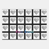 Ensemble de 3 feuilles plates de papier cadeau (Devant 3)