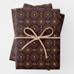 Ensemble de 3 feuilles plates de papier cadeau