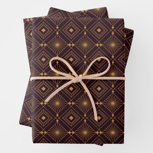 Ensemble de 3 feuilles plates de papier cadeau (En situation)