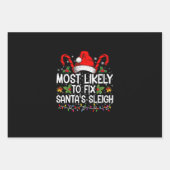 Ensemble de 3 feuilles plates de papier cadeau (Devant)