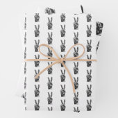 Ensemble de 3 feuilles plates de papier cadeau (En situation)