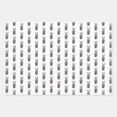 Ensemble de 3 feuilles plates de papier cadeau (Devant)