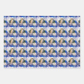 Ensemble de 3 feuilles plates de papier cadeau (Devant 2)