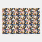 Ensemble de 3 feuilles plates de papier cadeau (Devant)