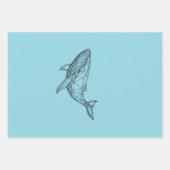 Ensemble de 3 feuilles plates de papier cadeau (Devant)