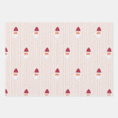 Ensemble de 3 feuilles plates de papier cadeau (Devant 3)