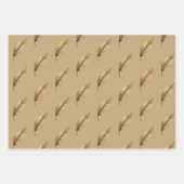 Ensemble de 3 feuilles plates de papier d'emballag (Devant 3)