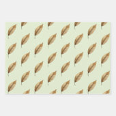 Ensemble de 3 feuilles plates de papier d'emballag (Devant 2)