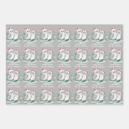 Ensemble de 3 feuilles plates de papier d'emballag (Devant)