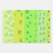 Ensemble de 3 feuilles plates de papier d'emballag (Devant 3)