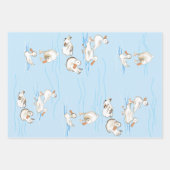 Ensemble de 3 feuilles plates de papier d'emballag (Devant)