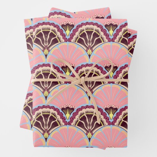 Ensemble de 3 feuilles plates de papier d'emballag (En situation)