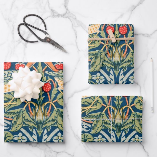 Ensemble de 3 feuilles plates de papier d'emballag (Recto)