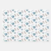 Ensemble de 3 feuilles plates de papier d'emballag (Devant 3)