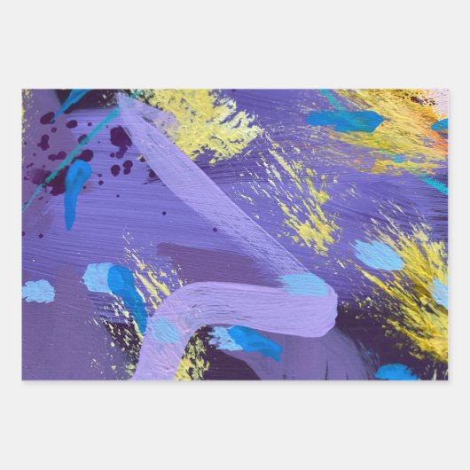 Ensemble de 3 feuilles plates de papier d'emballag (Devant)