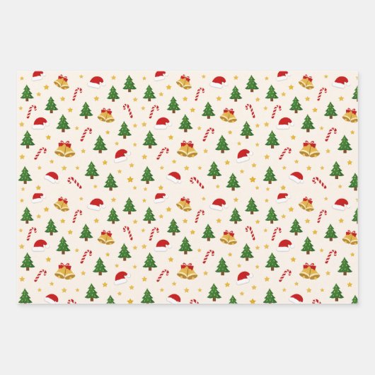 Ensemble de 3 feuilles plates de papier d'emballag (Devant)