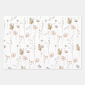 Ensemble de 3 feuilles plates de papier d'emballag (Devant 3)