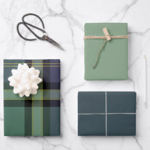 Ensemble de 3 feuilles plates de papier d'emballag