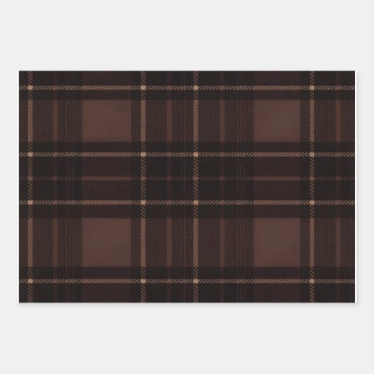Ensemble de 3 feuilles plates de papier d'emballag (Devant)