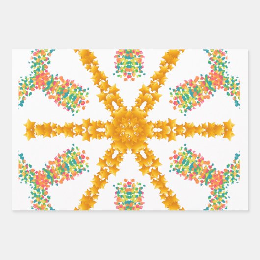 Ensemble de 3 feuilles plates de papier d'emballag (Devant)