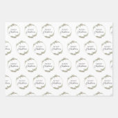 Ensemble de 3 feuilles plates de papier d'emballag (Devant)