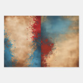 Ensemble de 3 feuilles plates de papier d'emballag (Devant 3)