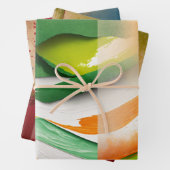 Ensemble de 3 feuilles plates de papier d'emballag (En situation)