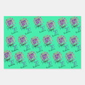 Ensemble de 3 feuilles plates de papier d'emballag (Devant)
