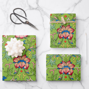 Ensemble de 3 feuilles plates de papier d'emballag