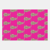 Ensemble de 3 feuilles plates de papier d'emballag (Devant 2)