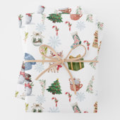 Ensemble de 3 feuilles plates de papier d'emballag (En situation)