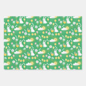 Ensemble de 3 feuilles plates de papier d'emballag (Devant 3)