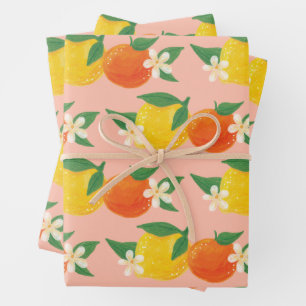 Ensemble de 3 feuilles plates de papier d'emballag